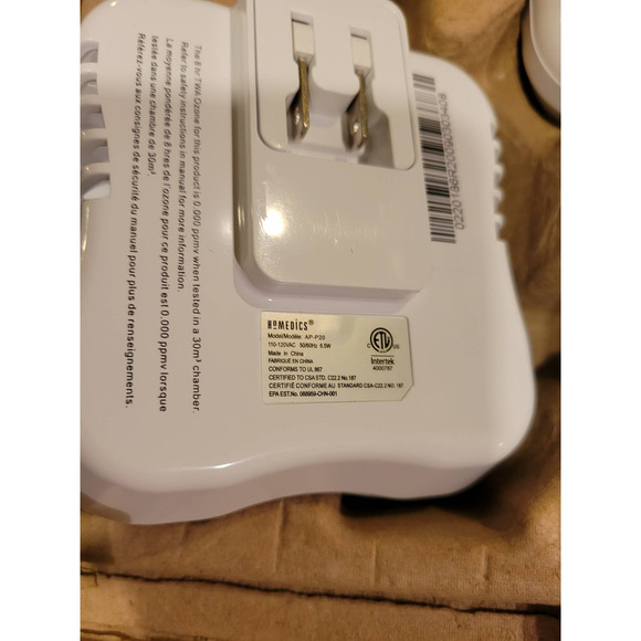 2 Pack  Homedics Wall Plug In Night Light Personal Air Sanitizer - Picture 3 of 5